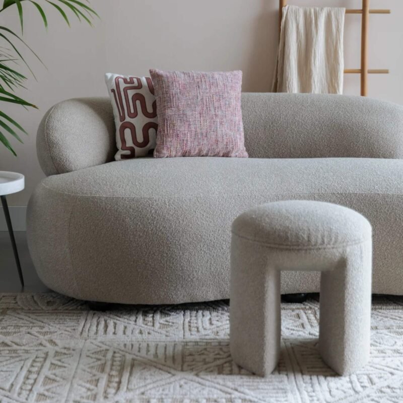 pouf noxx - taupe - ø 42 x h 46 cm – image 4