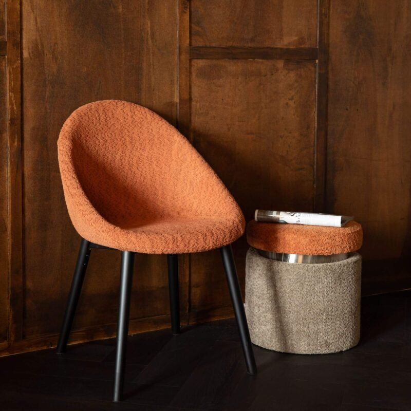pouf sen - orange - ø 39 x h 40 cm – image 4