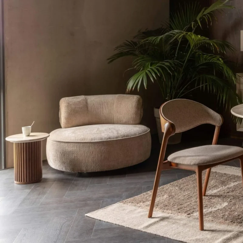 fauteuil lounge tilbury - pivotant - ivoire – image 6