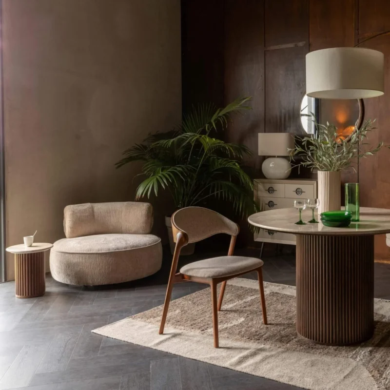 fauteuil lounge tilbury - pivotant - ivoire – image 4