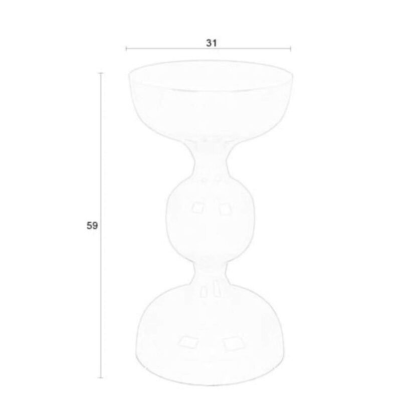table d’appoint lars - taupe - ø 31 x h 59 cm – image 6