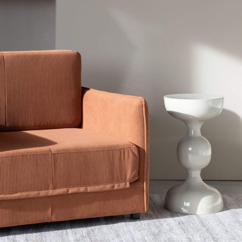 table d’appoint lars - taupe - ø 31 x h 59 cm – image 3