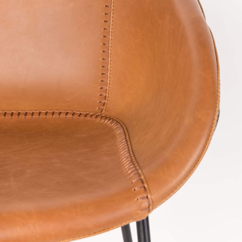 tabouret de bar feston - cognac – image 2