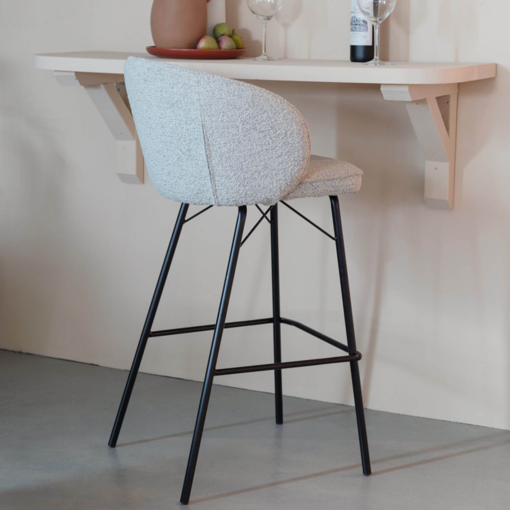 tabouret de bar joa - bouclette 5 tabouret de bar joa - bouclette – image 5
