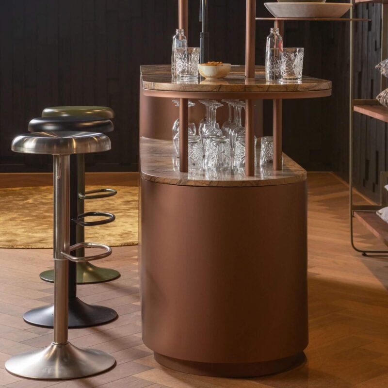 tabouret de bar isaac - ajustable - noir – image 2