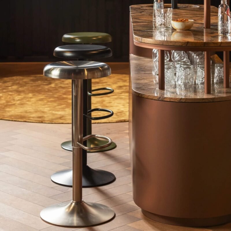tabouret de bar isaac - ajustable - noir – image 4