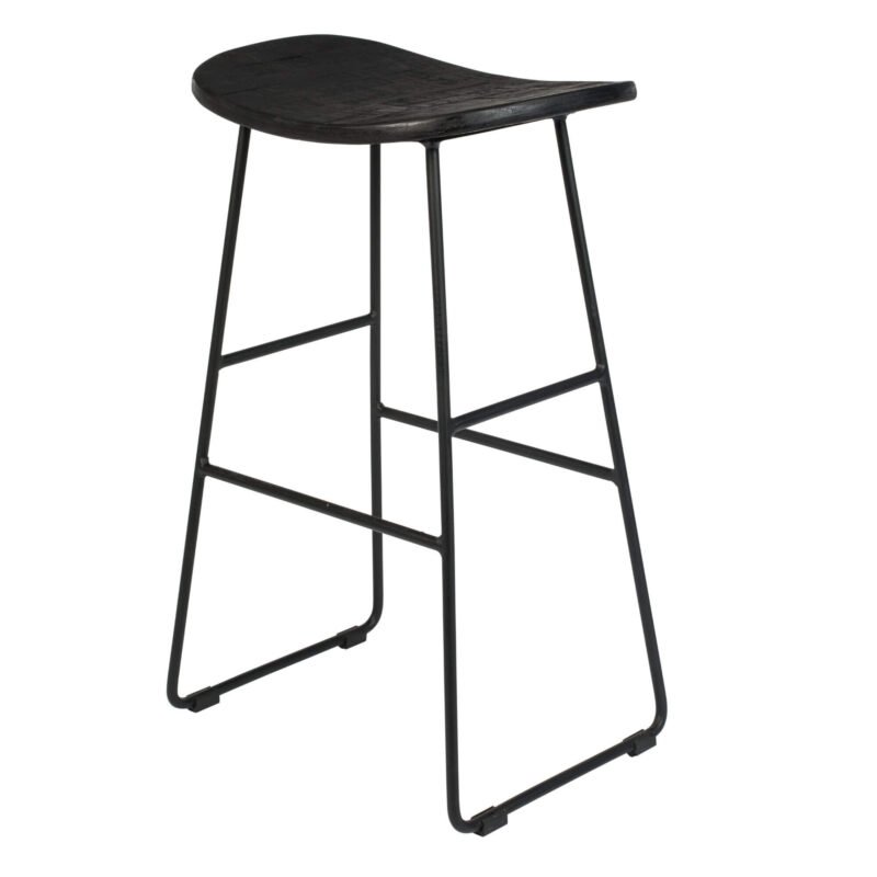 tabouret de comptoir tangle - noir - h 65 cm