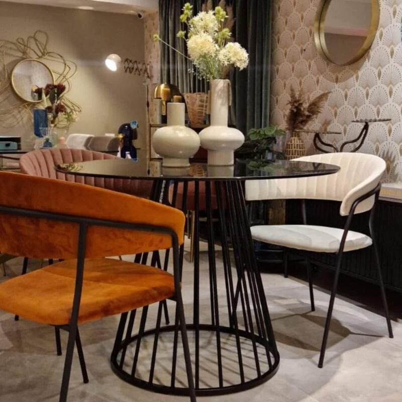 table à manger floris - noir - ø 104 cm – image 4