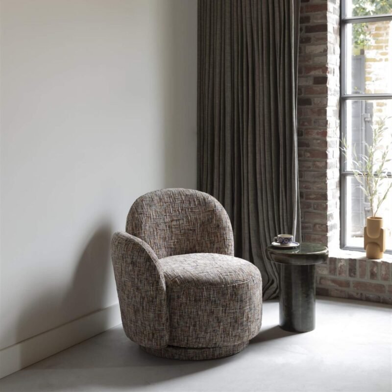 fauteuil lounge rose - pivotant – image 2