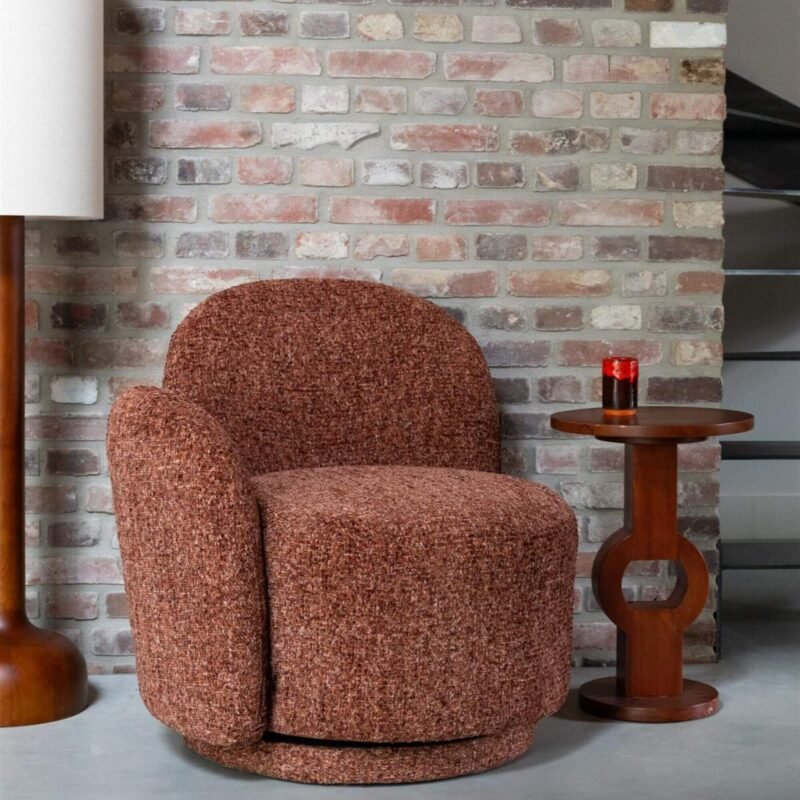 fauteuil lounge rose - pivotant - red – image 5
