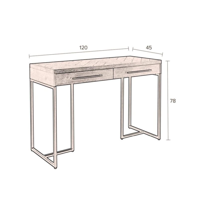 console/bureau class - l 120 x h 78 cm – image 9