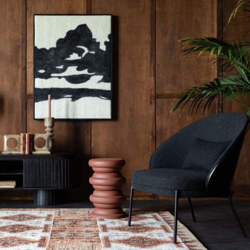 fauteuil lounge rodin - noir – image 2