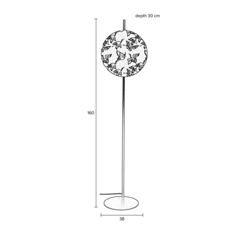 lampadaire jaylee -  ø 38 x h 160 cm – image 8