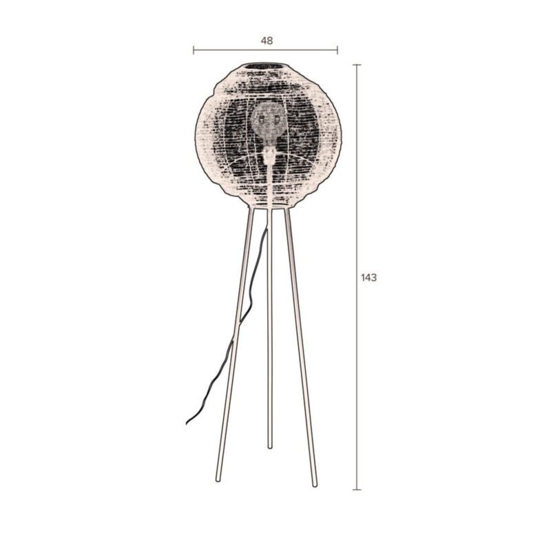 lampadaire meezan - h 143 x ø 48 cm – image 9