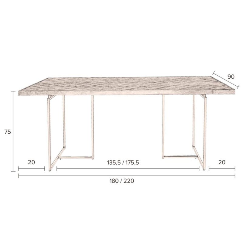 table à manger class - l 220 x p 90 cm – image 11