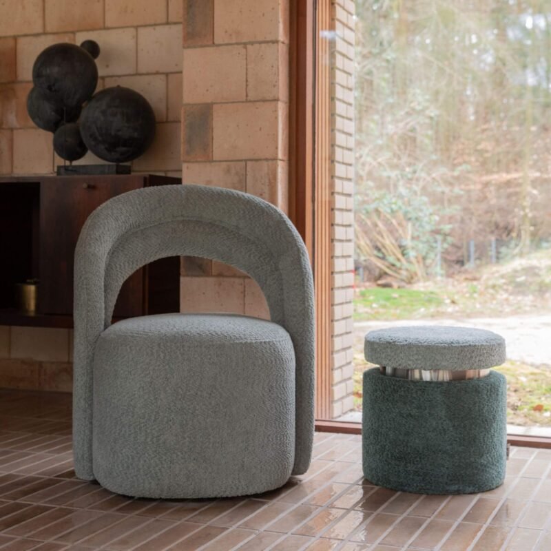 fauteuil lounge pivotant seina - mint – image 2