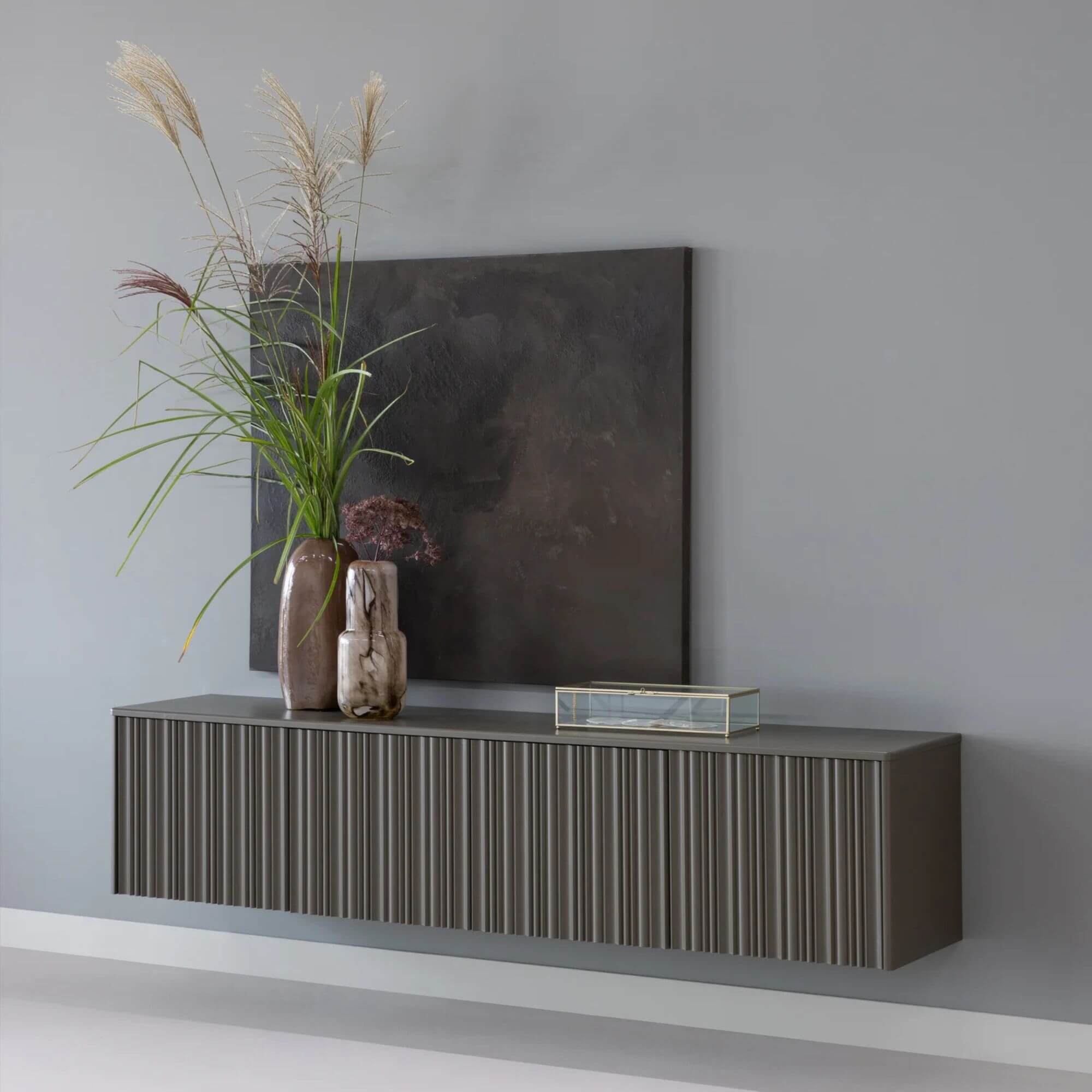 meuble tv nova - l 200 x h 52 cm - pin 2 meuble tv nova - l 200 x h 52 cm - pin – image 2