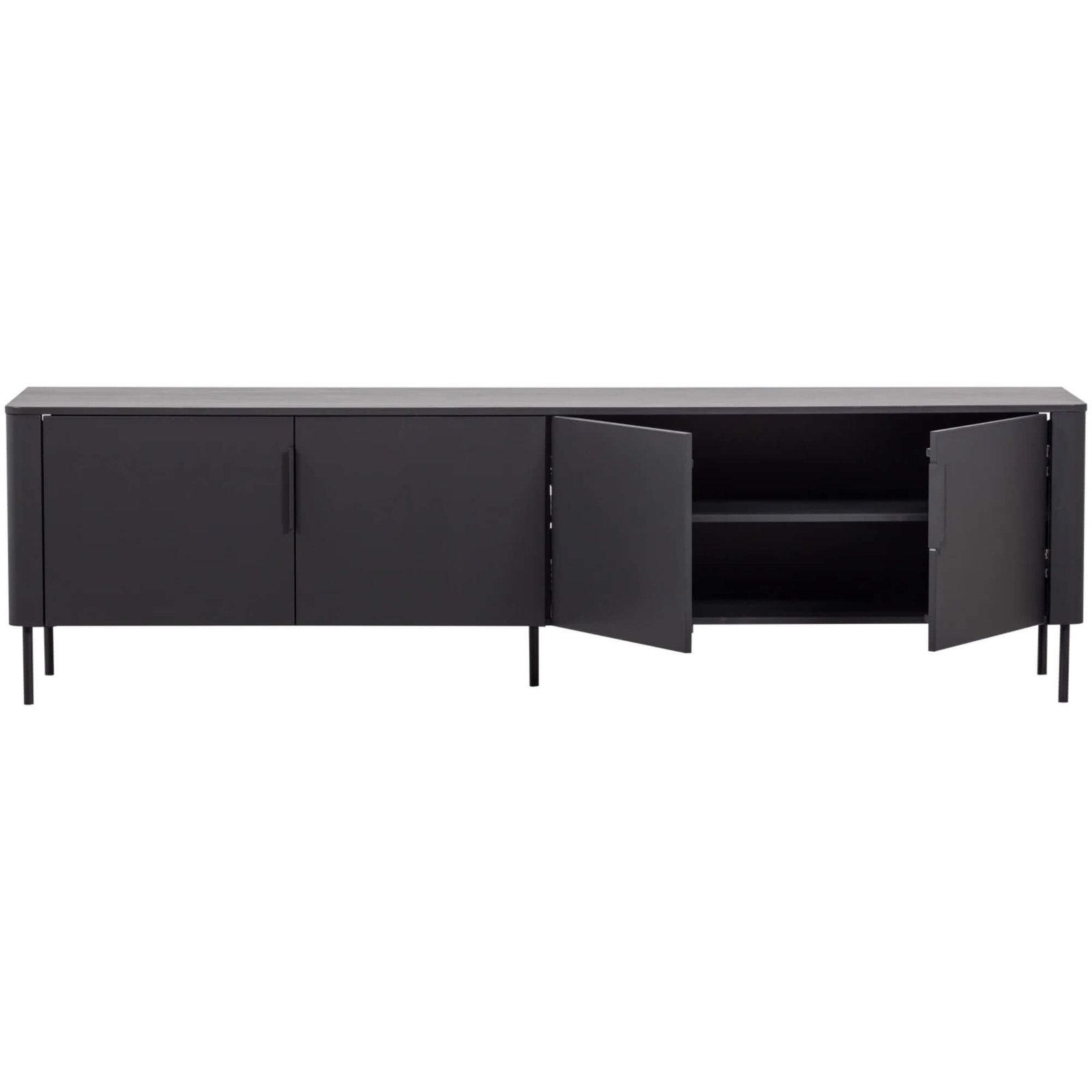 meuble tv gunnar - l 200 x h 56 cm - noir 5 meuble tv gunnar - l 200 x h 56 cm - noir – image 5