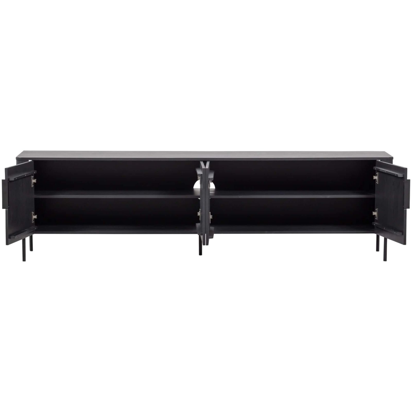 meuble tv gunnar - l 200 x h 56 cm - noir 6 meuble tv gunnar - l 200 x h 56 cm - noir – image 6