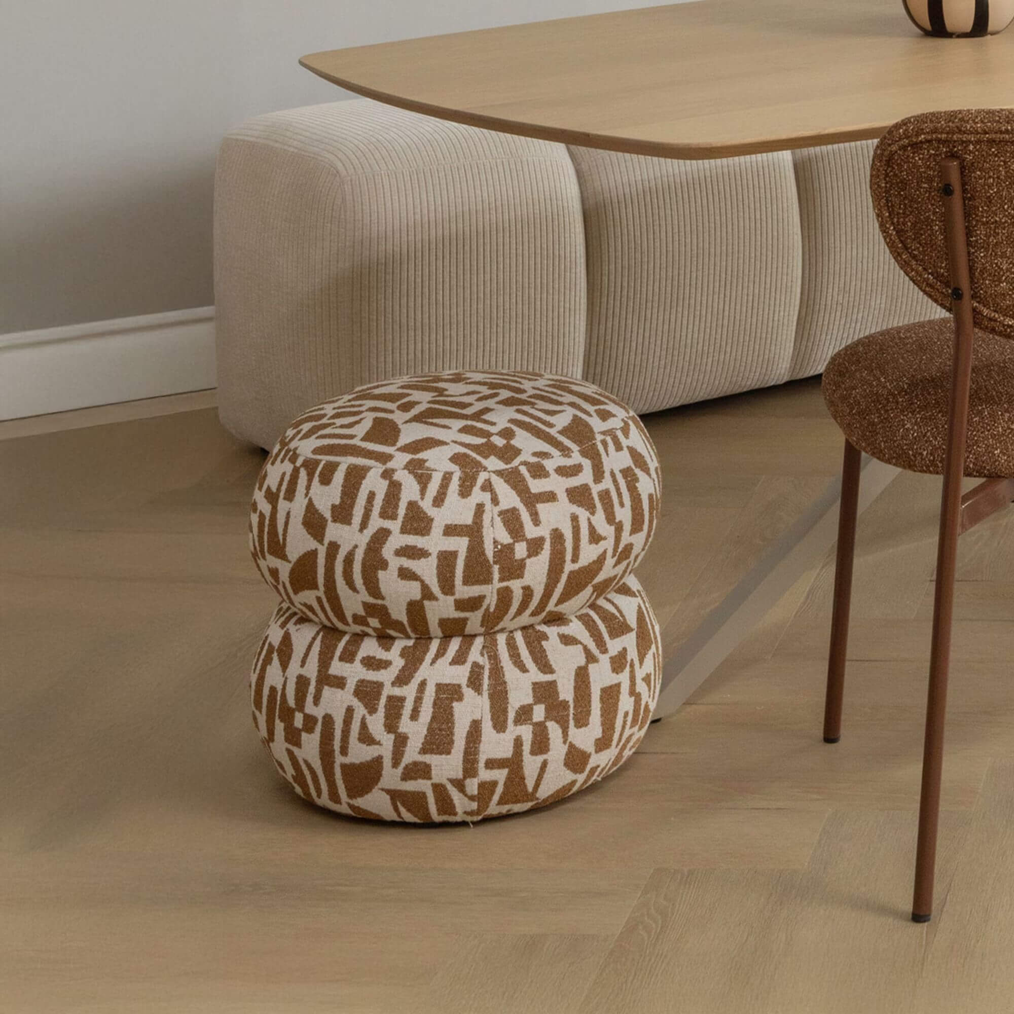 pouf anic - ø 43 x 40 cm - blush 3 pouf anic - ø 43 x 40 cm - blush – image 3