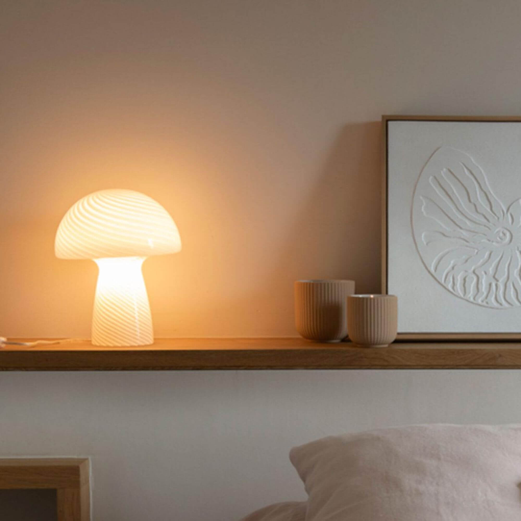 lampe à poser mush - blanc - ø 22 x 28 cm 3 lampe à poser mush - blanc - ø 22 x 28 cm – image 3