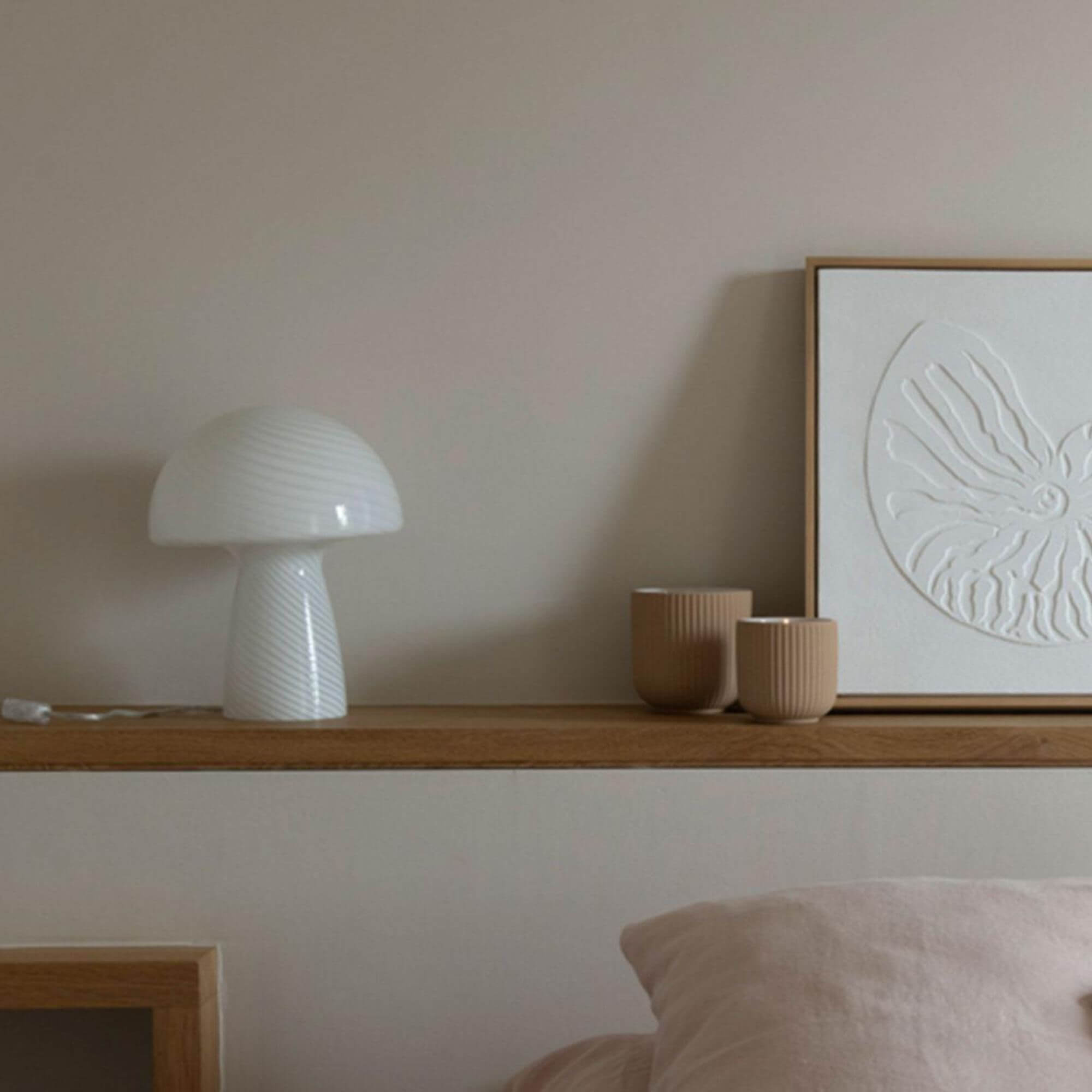 lampe à poser mush - blanc - ø 22 x 28 cm 2 lampe à poser mush - blanc - ø 22 x 28 cm – image 2