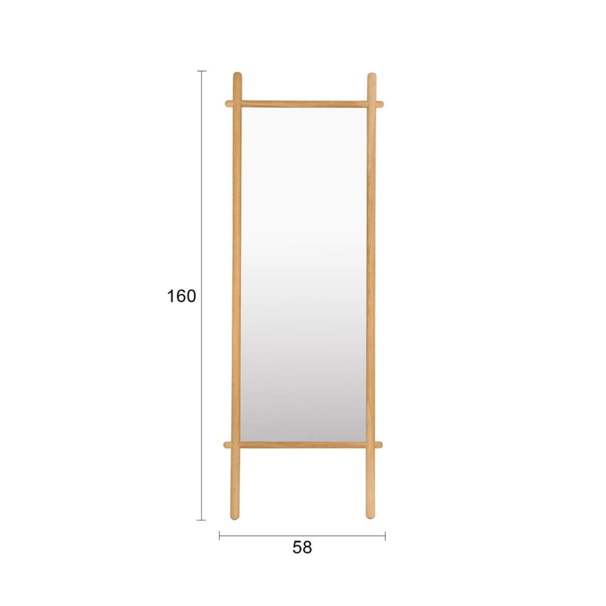 miroir solene - h 160 x l 58 cm - chêne 5 miroir solene - h 160 x l 58 cm - chêne – image 5