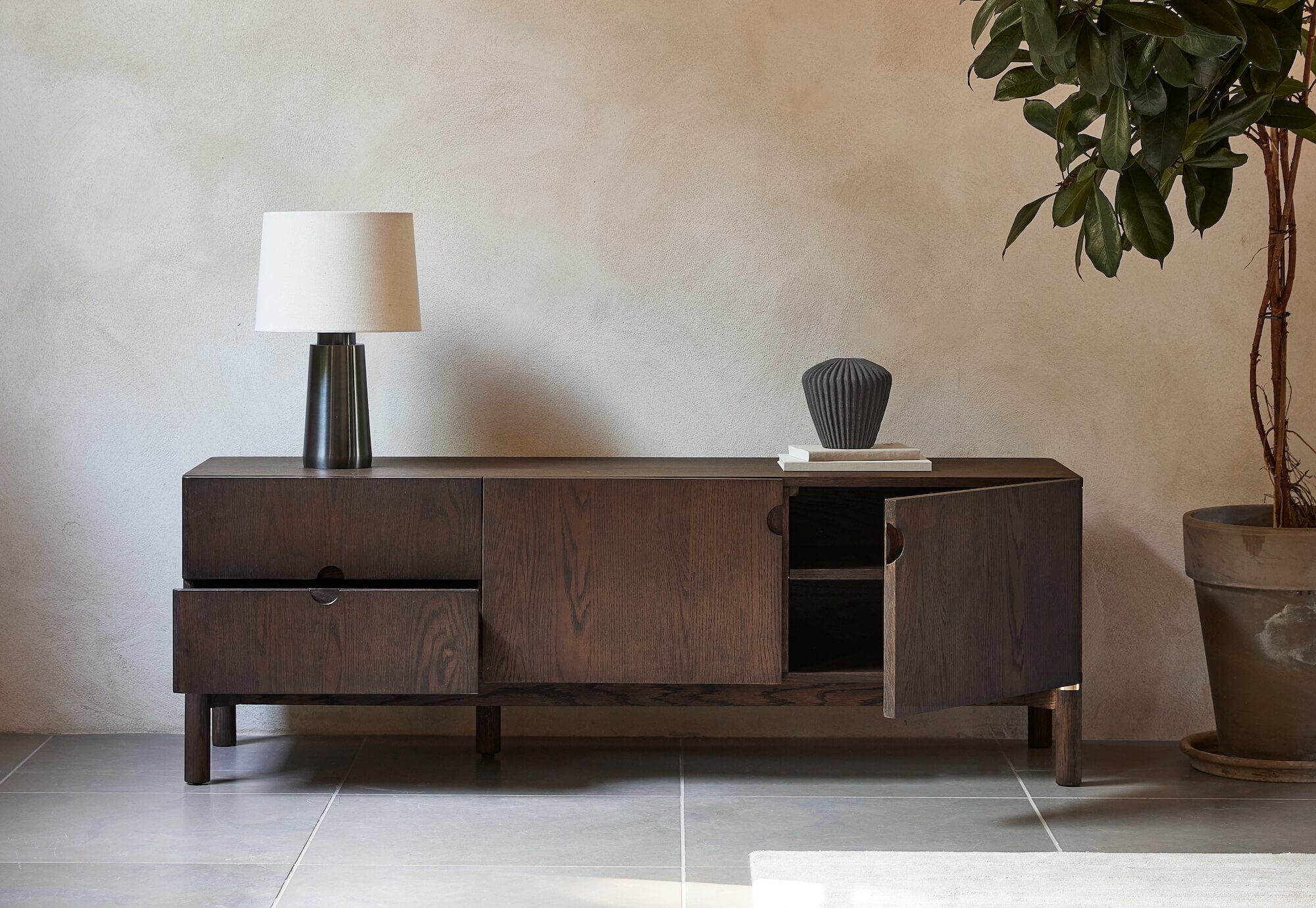 meuble tv arun - espresso/marbre – l 160 × h 55 cm 7 meuble tv arun - espresso/marbre – l 160 × h 55 cm – image 7