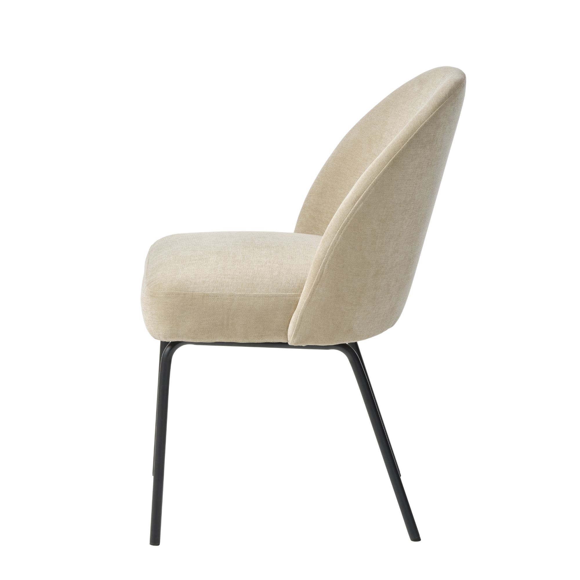 chaise creston sand – tissu chenille et pieds métal noir 5 chaise creston sand – tissu chenille et pieds métal noir – image 5