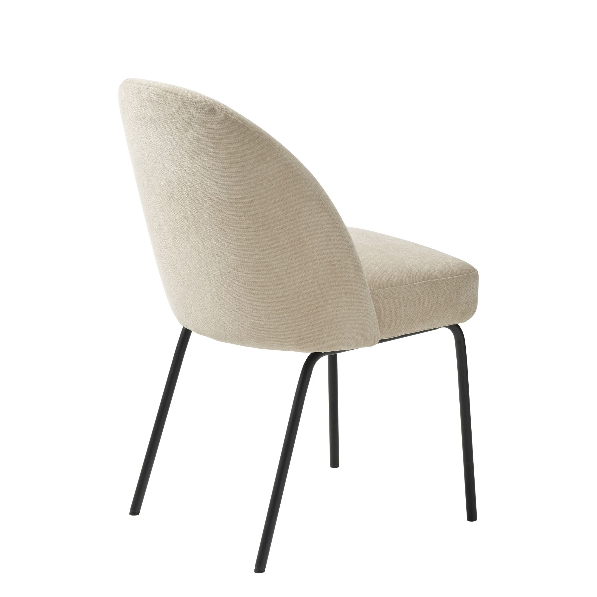 chaise creston sand – tissu chenille et pieds métal noir 4 chaise creston sand – tissu chenille et pieds métal noir – image 4