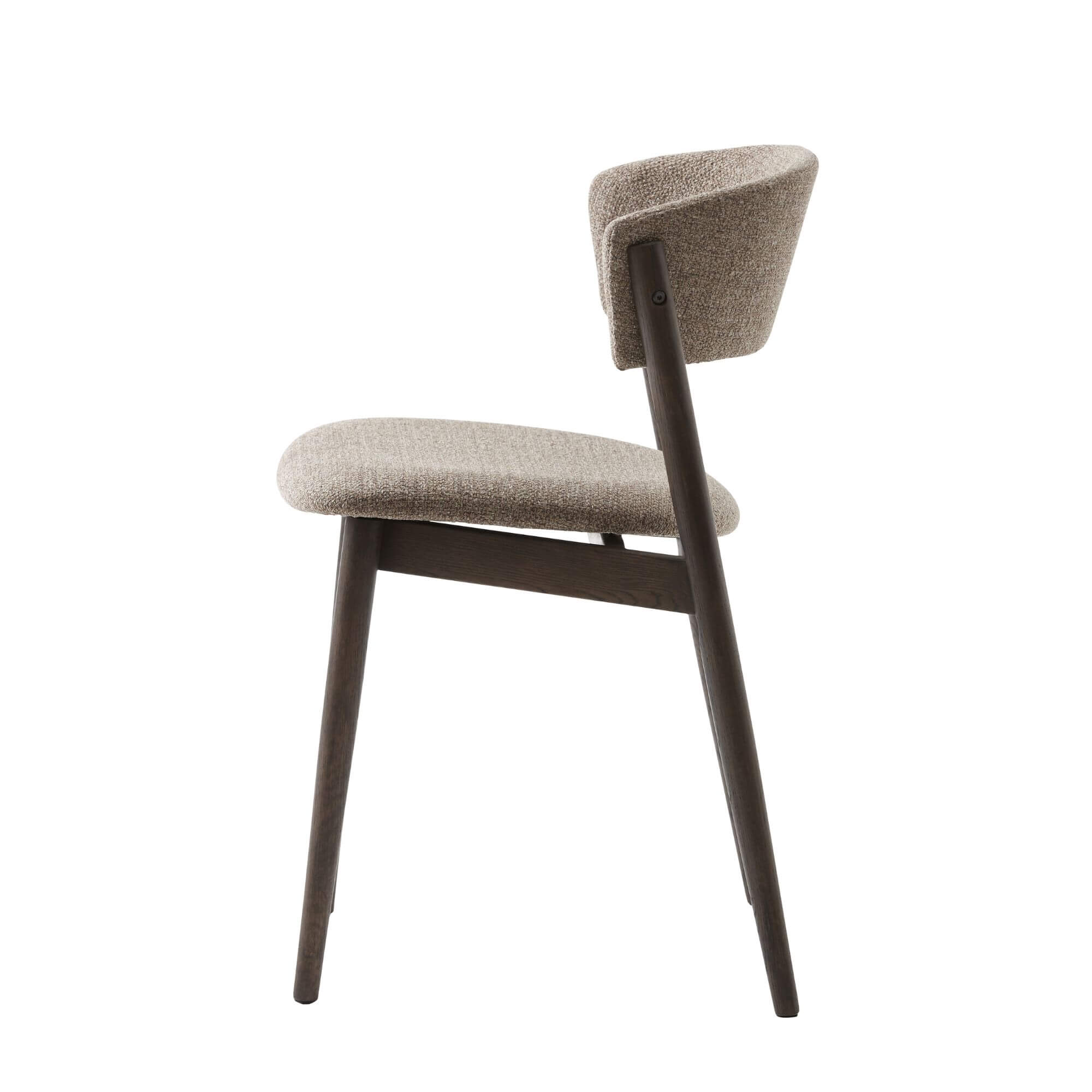 chaise revere latte – tissu texturé et piètement en bois espresso 5 chaise revere latte – tissu texturé et piètement en bois espresso – image 5