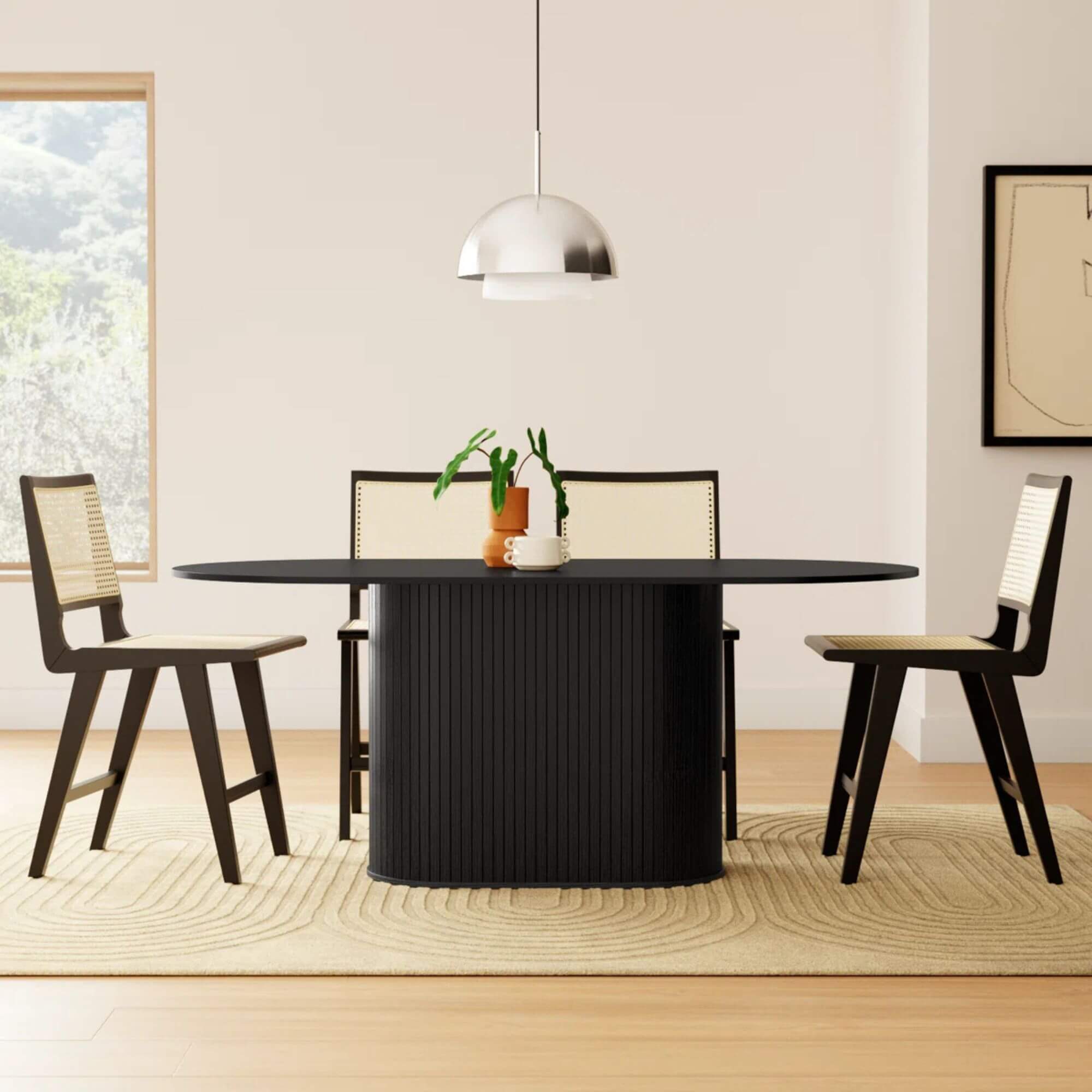 table à manger nola - noir – l 180 × p 95 cm 6 table à manger nola - noir – l 180 × p 95 cm – image 6