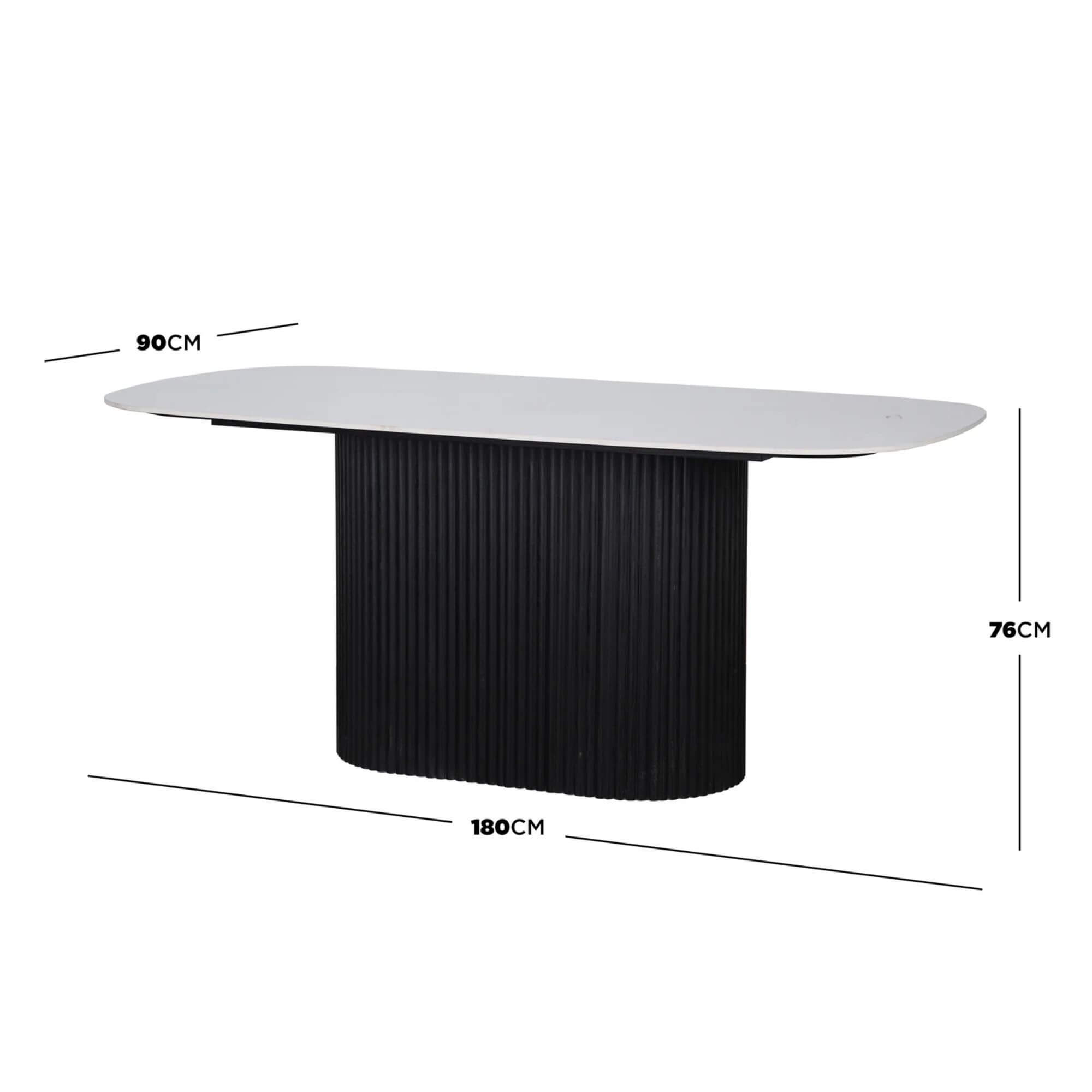 table à manger nola - noir – l 180 × p 95 cm 7 table à manger nola - noir – l 180 × p 95 cm – image 7