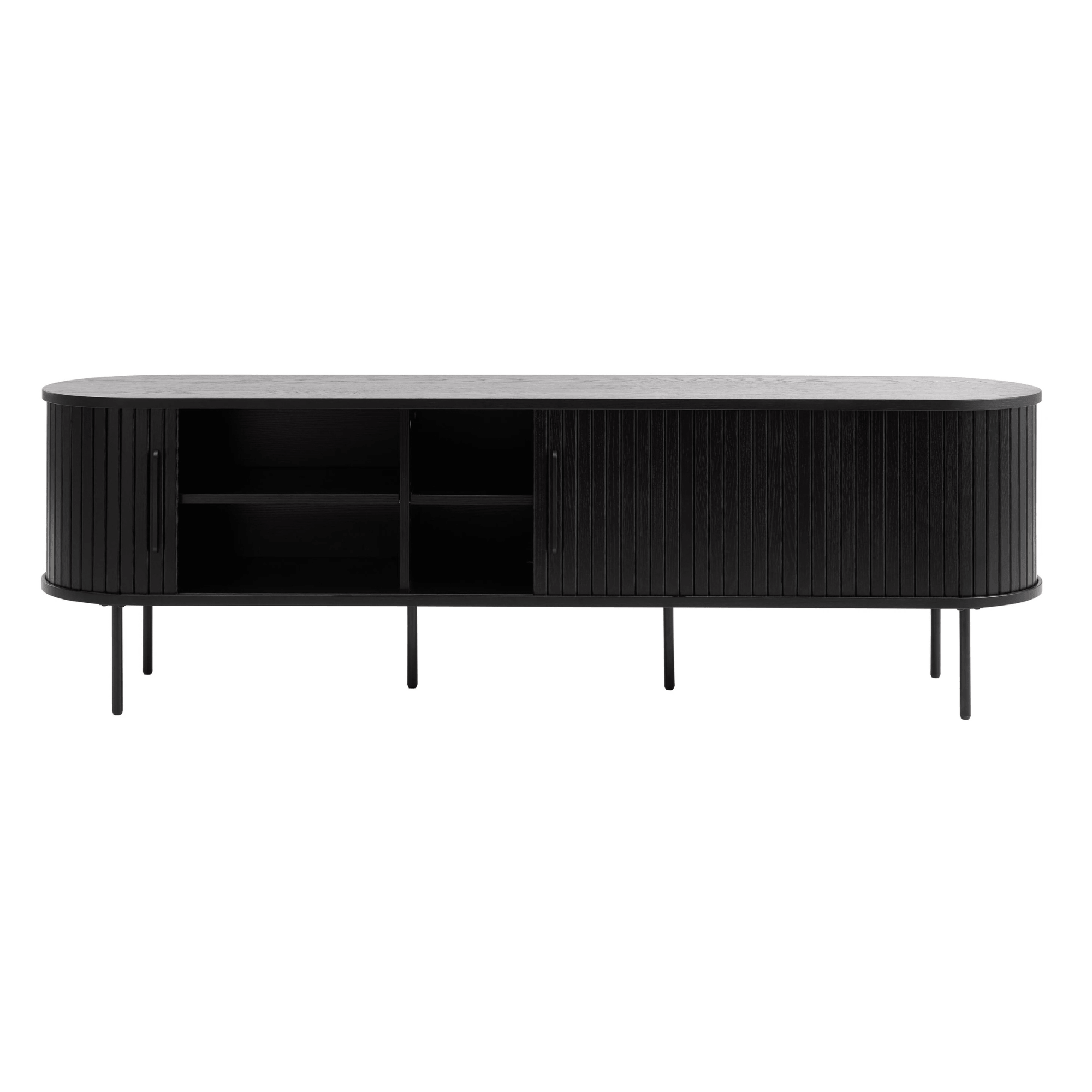 meuble tv nola – chêne noir & métal 180 cm 8 meuble tv nola – chêne noir & métal 180 cm – image 8