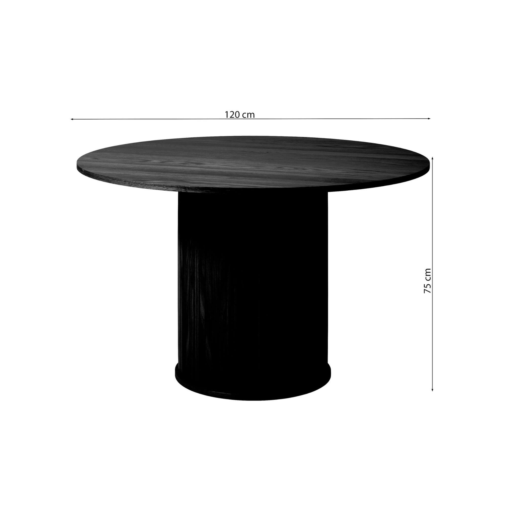 table à manger nola ronde - noir – ø 120 cm 8 table à manger nola ronde - noir – ø 120 cm – image 8