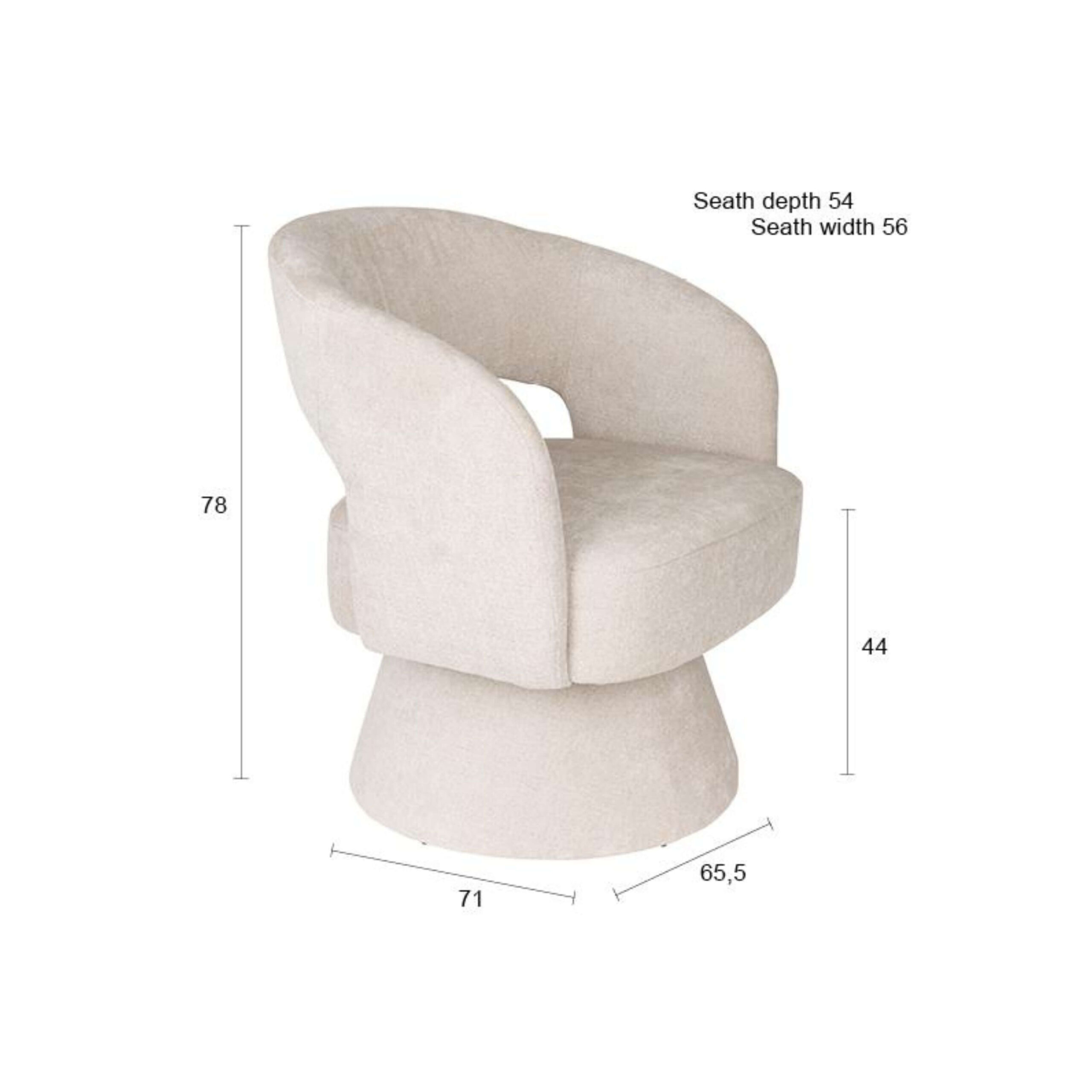fauteuil lounge charina - beige 8 fauteuil lounge charina - beige – image 8