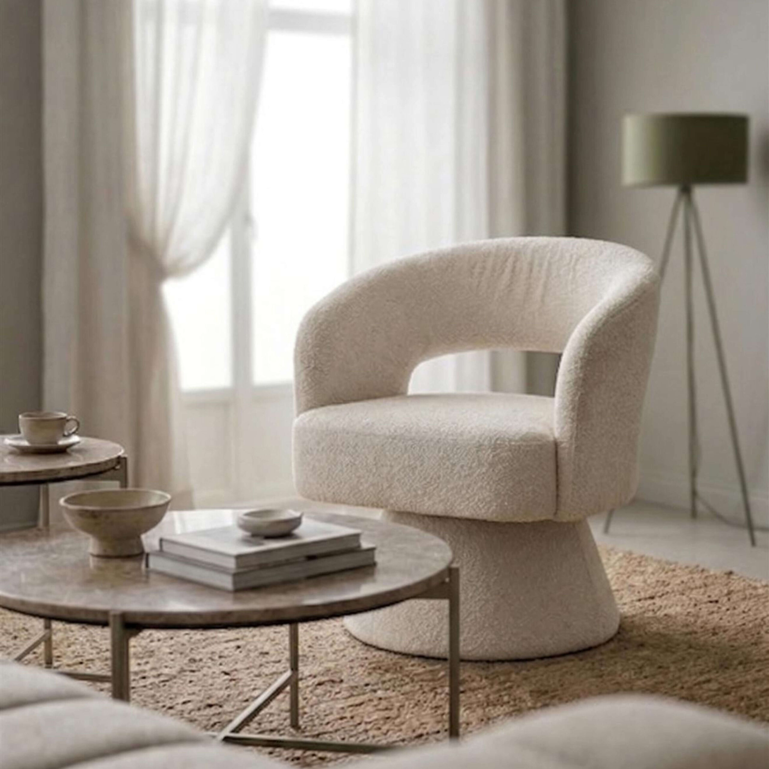 fauteuil lounge charina - beige 2 fauteuil lounge charina - beige – image 2