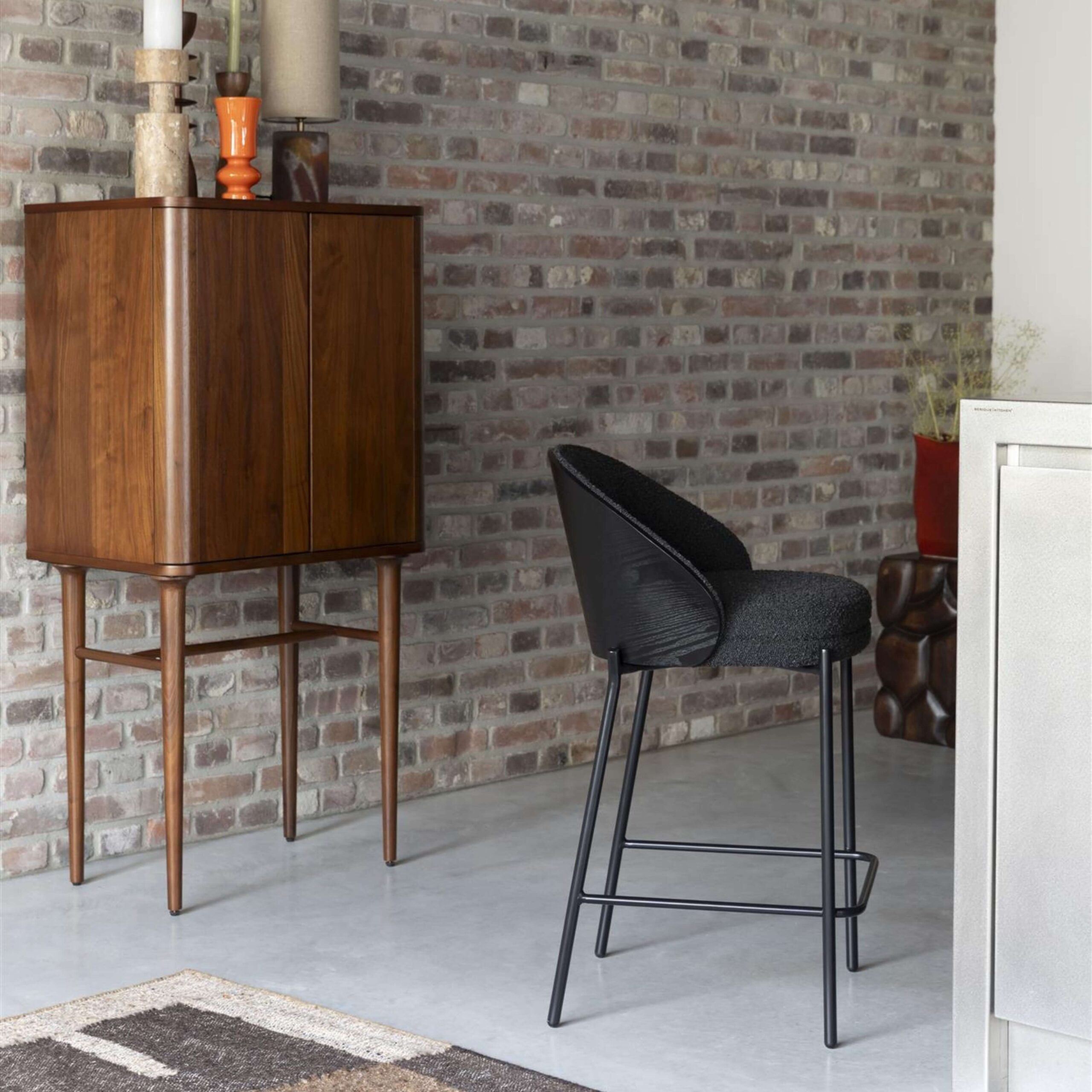 tabouret de comptoir rodin - noir 3 tabouret de comptoir rodin - noir – image 3