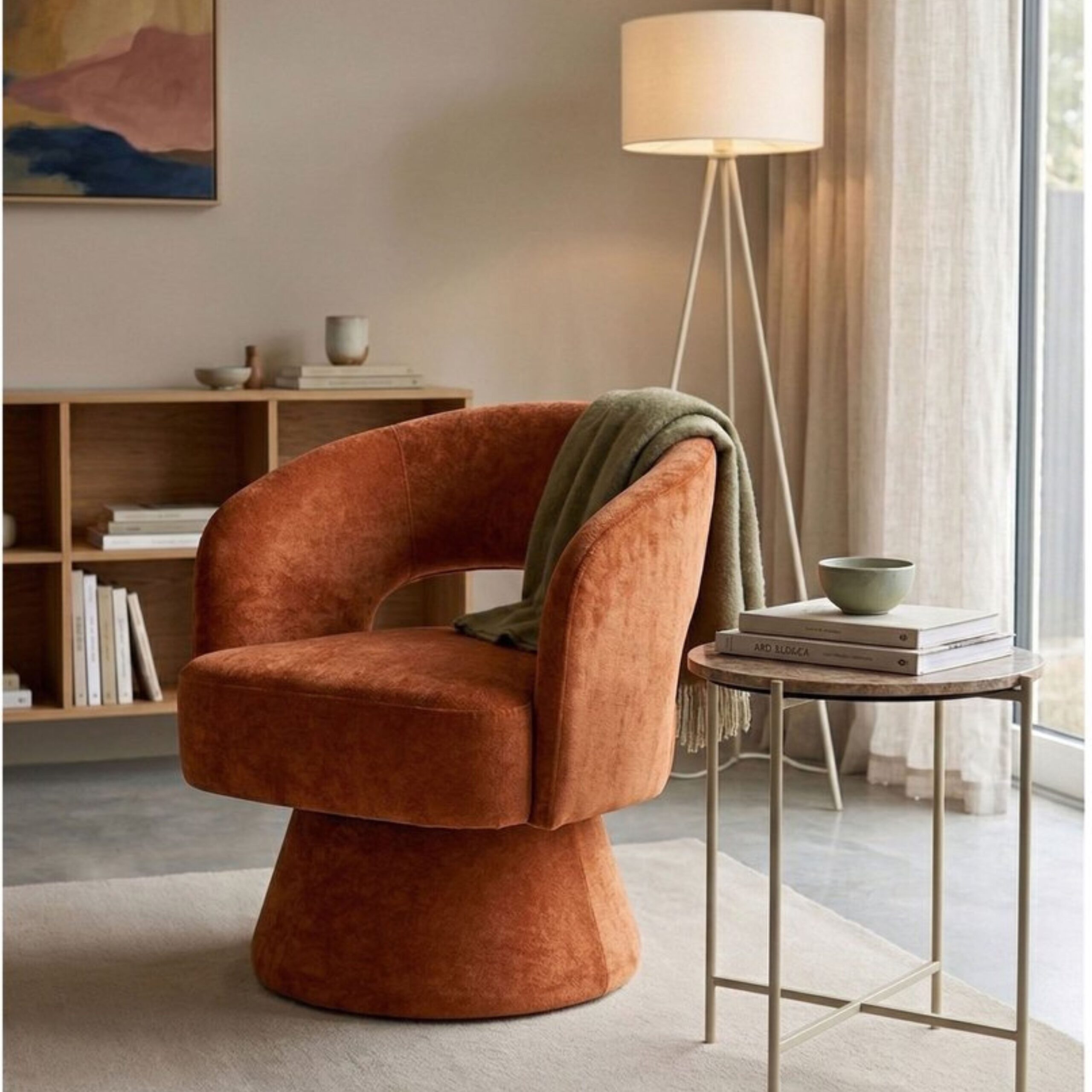 fauteuil lounge charina - terra 2 fauteuil lounge charina - terra – image 2
