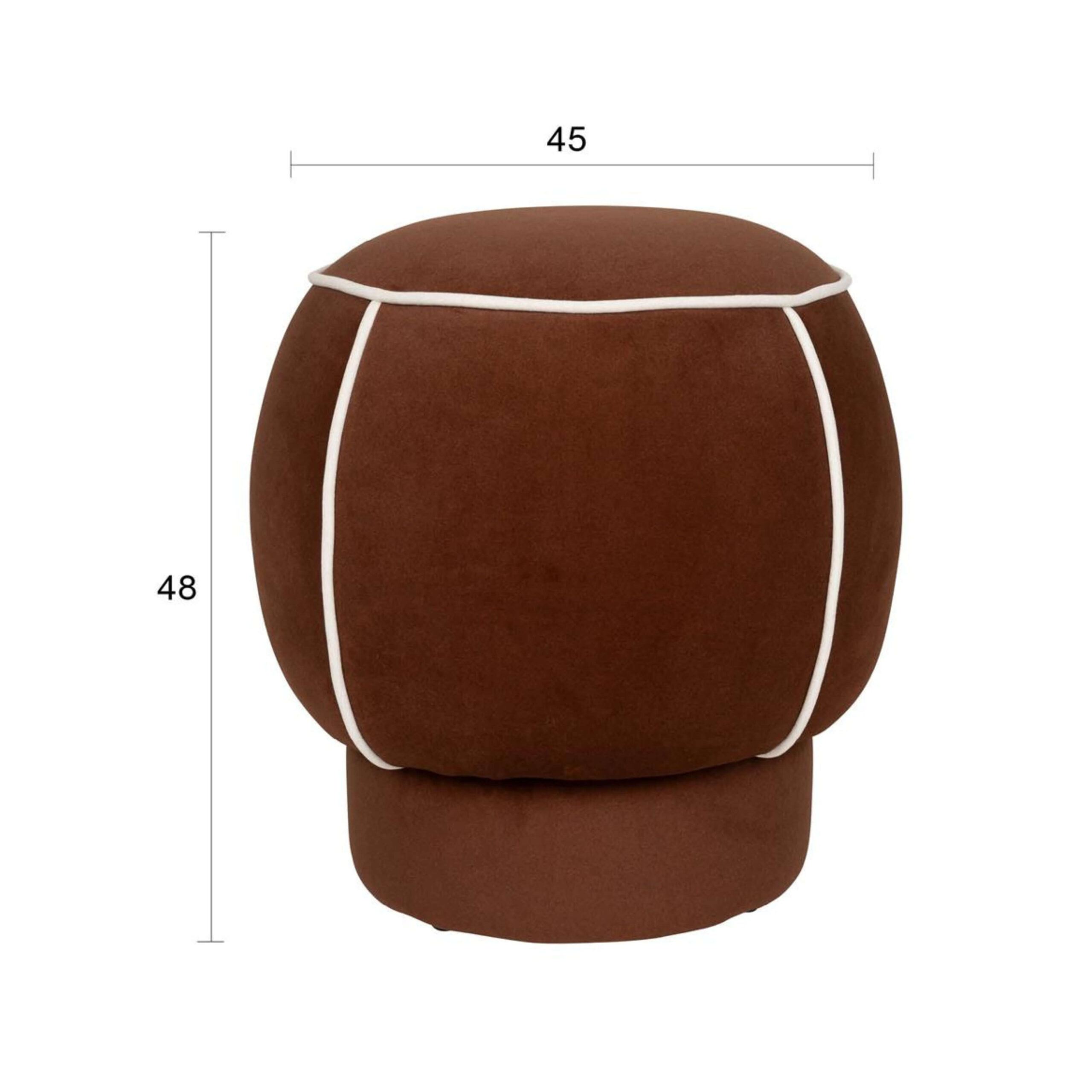 pouf marina - ø 45 x h 48 cm - red 7 pouf marina - ø 45 x h 48 cm - red – image 7