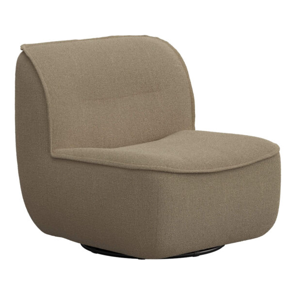 fauteuil lounge gorm - pivotant - makalu taupe - furninova