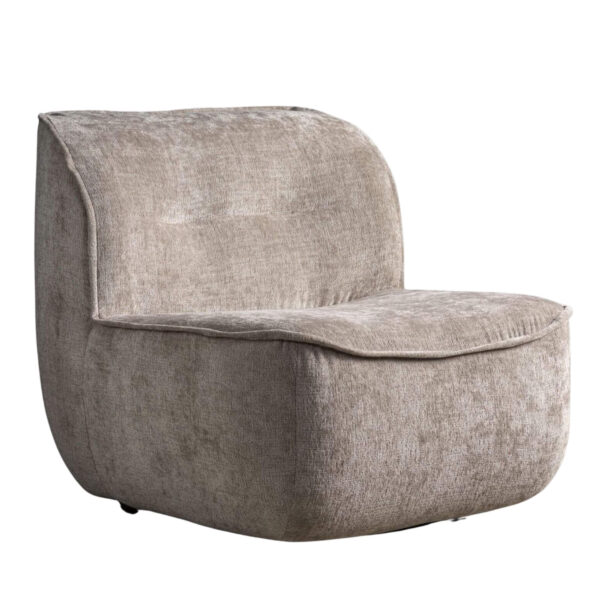 fauteuil lounge gorm - pivotant - alice beige - furninova