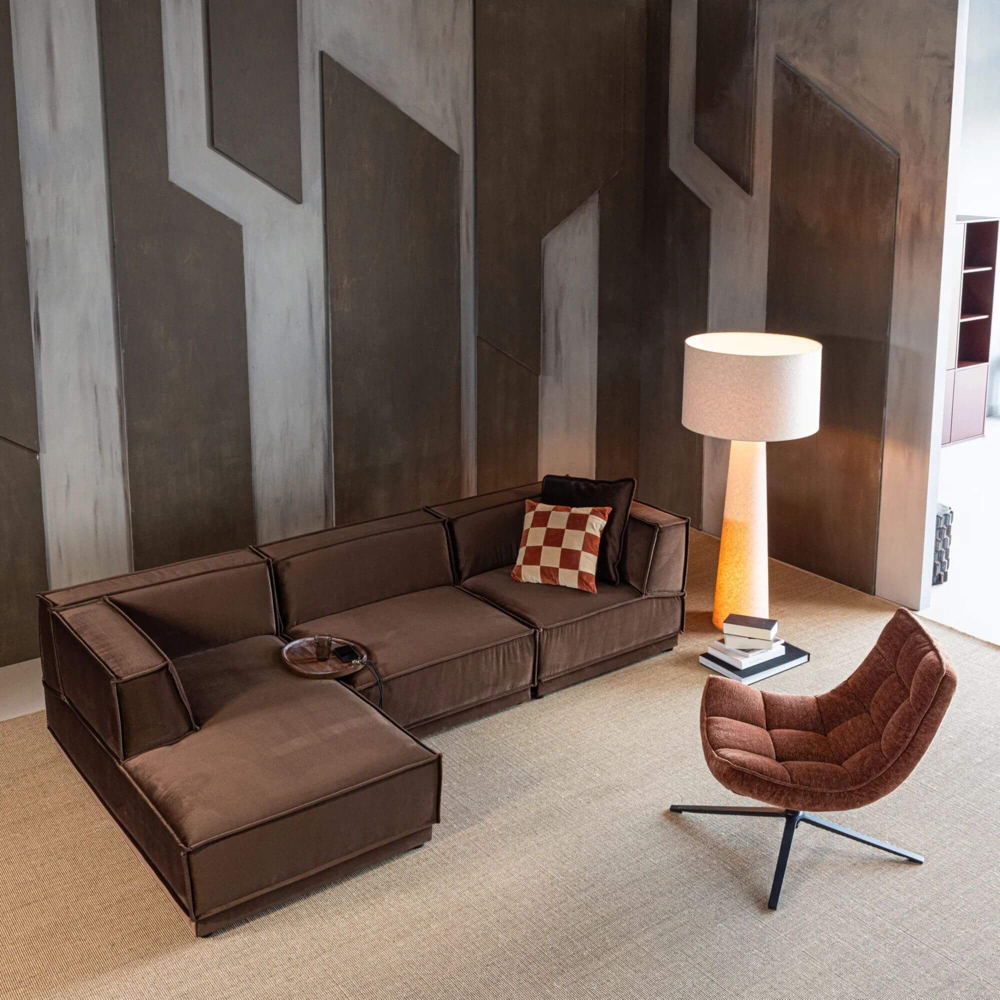 fauteuil lounge maudi - pivotant - ochre 6 fauteuil lounge maudi - pivotant - ochre – image 6