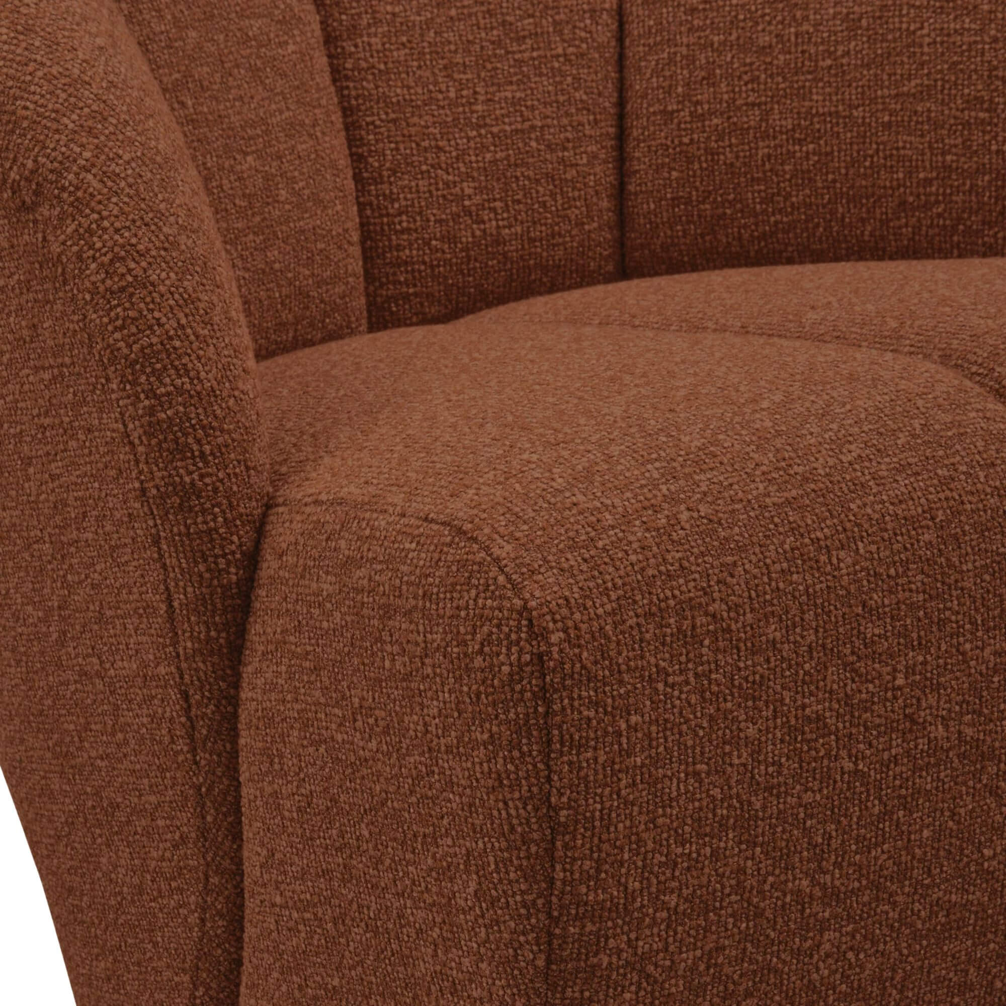 fauteuil lounge mojo - pivotant - bouclé rust 2 fauteuil lounge mojo - pivotant - bouclé rust – image 2