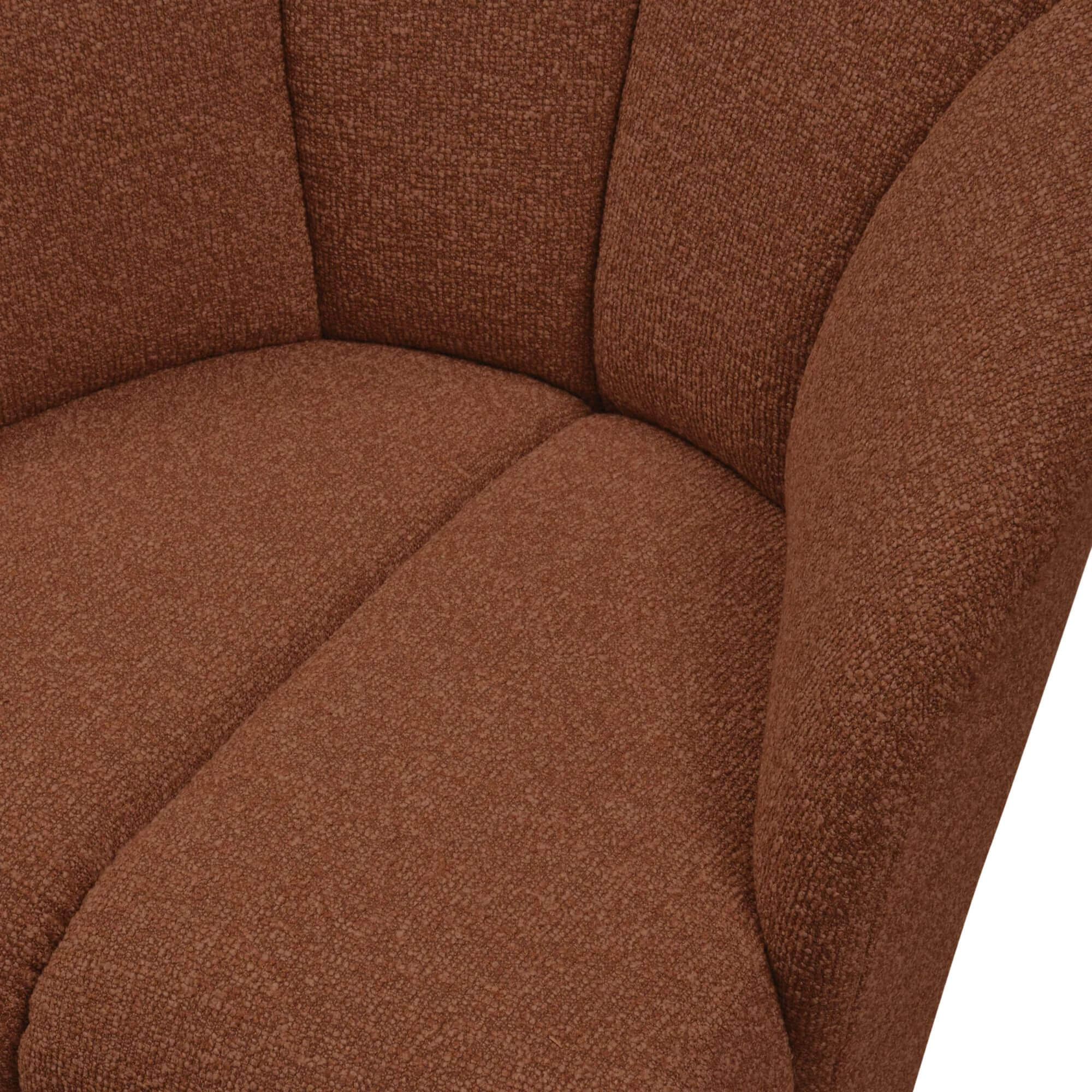fauteuil lounge mojo - pivotant - bouclé rust 4 fauteuil lounge mojo - pivotant - bouclé rust – image 4
