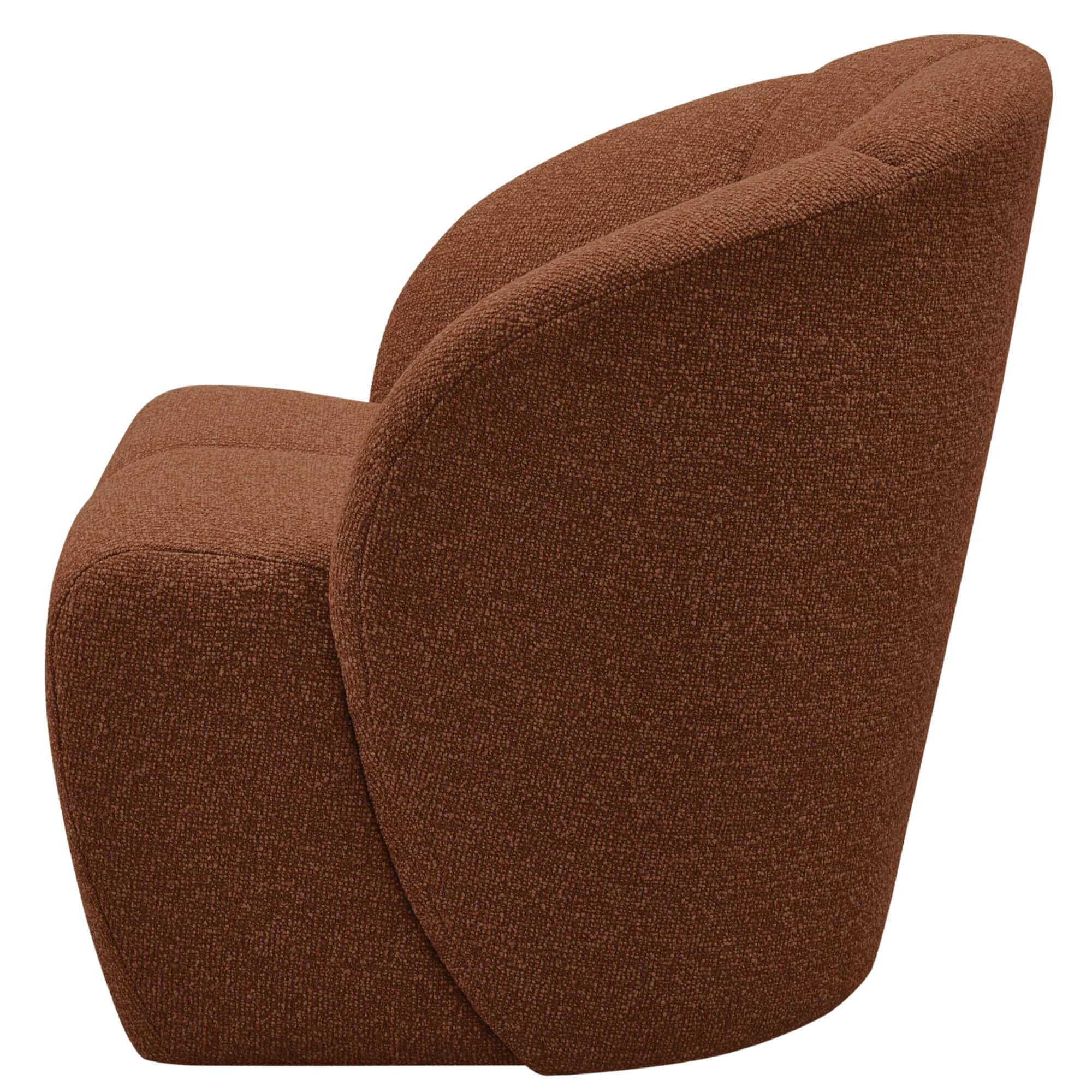 fauteuil lounge mojo - pivotant - bouclé rust 3 fauteuil lounge mojo - pivotant - bouclé rust – image 3