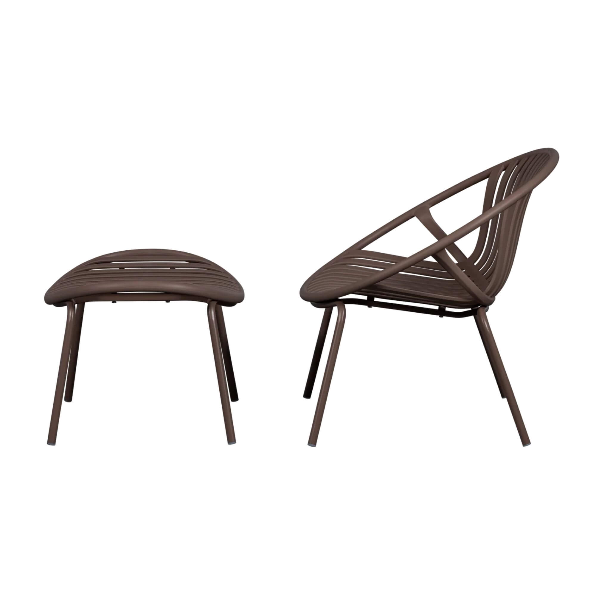 fauteuil + repose-pieds bruce - brown - outdoor 4 fauteuil + repose-pieds bruce - brown - outdoor – image 4