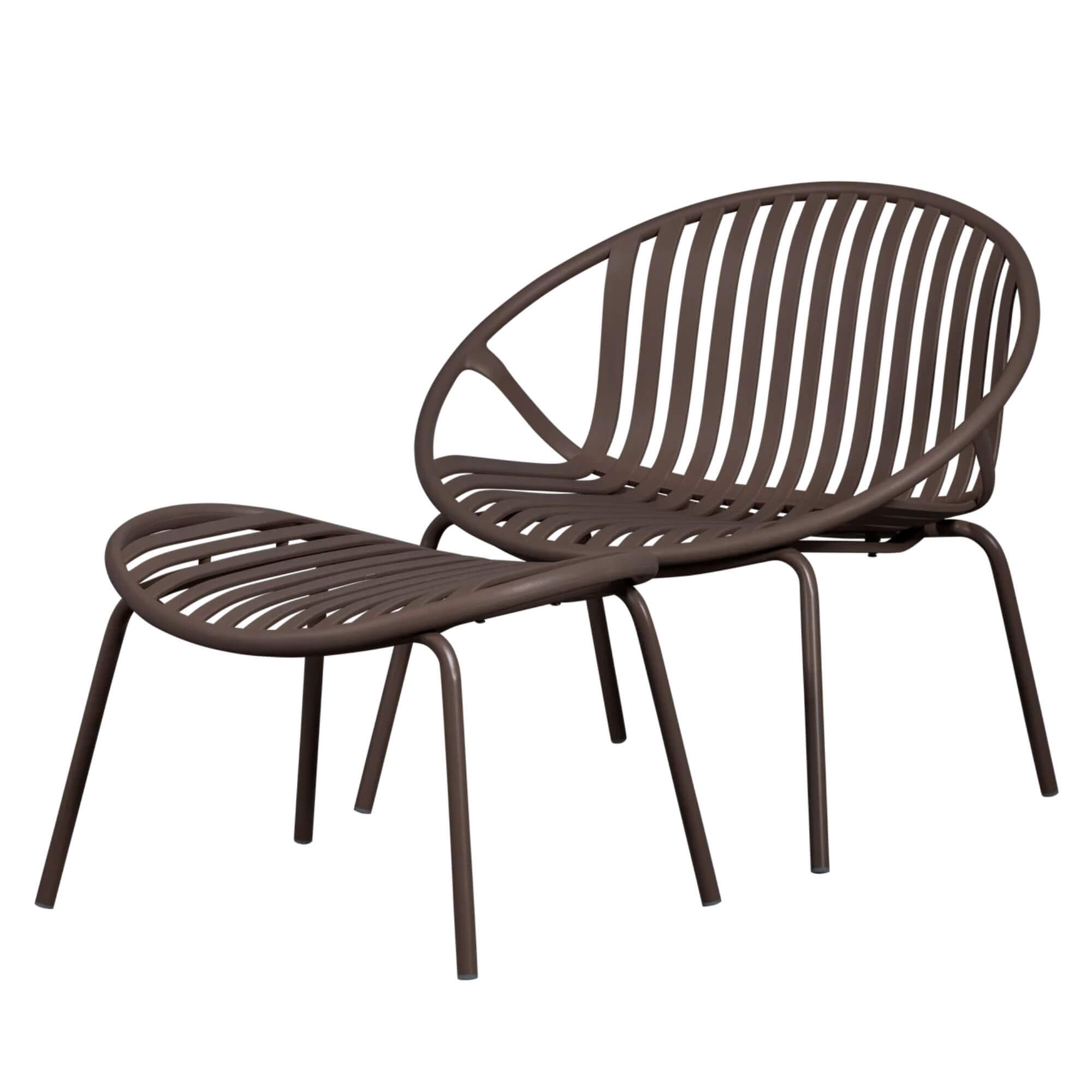 fauteuil + repose-pieds bruce - brown - outdoor 1 fauteuil + repose-pieds bruce - brown - outdoor