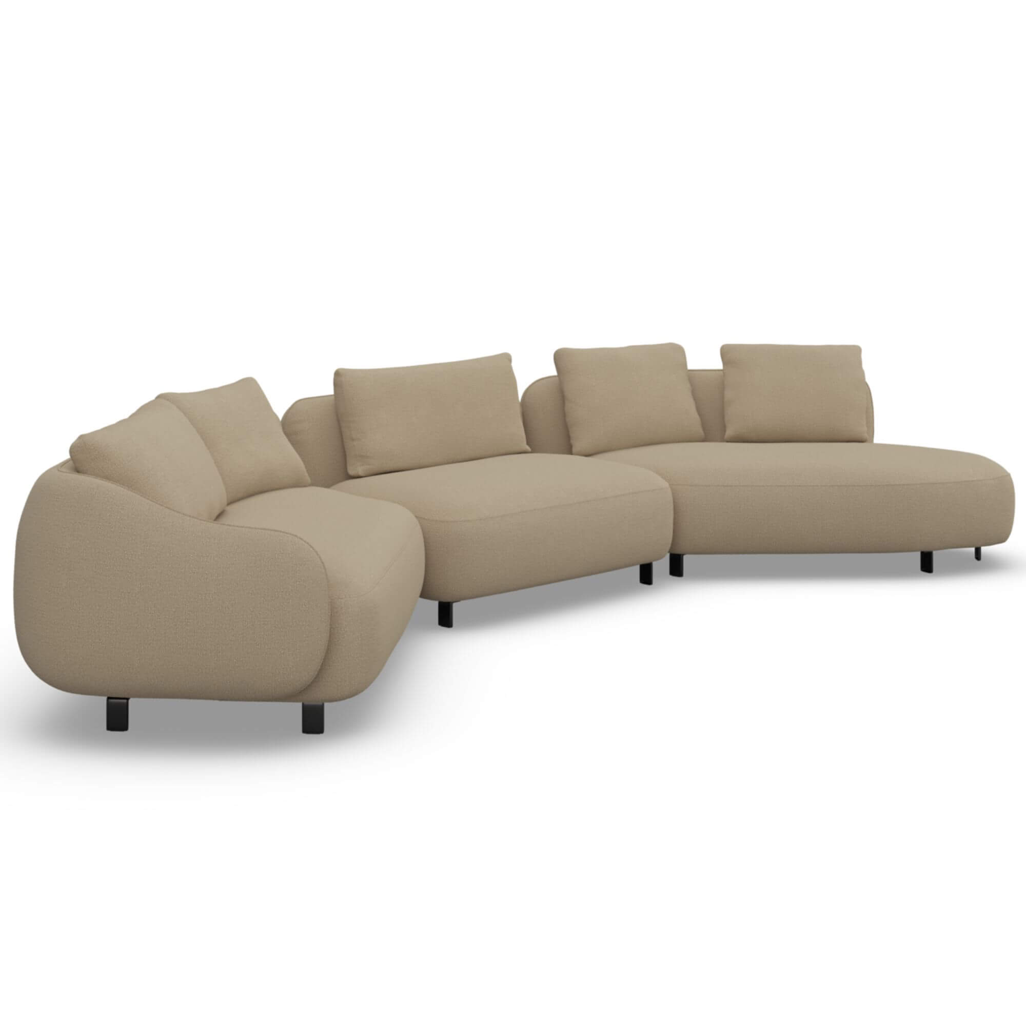 canapé orca - l 470 cm - makalu beige - furninova 6 canapé orca - l 470 cm - makalu beige - furninova – image 6