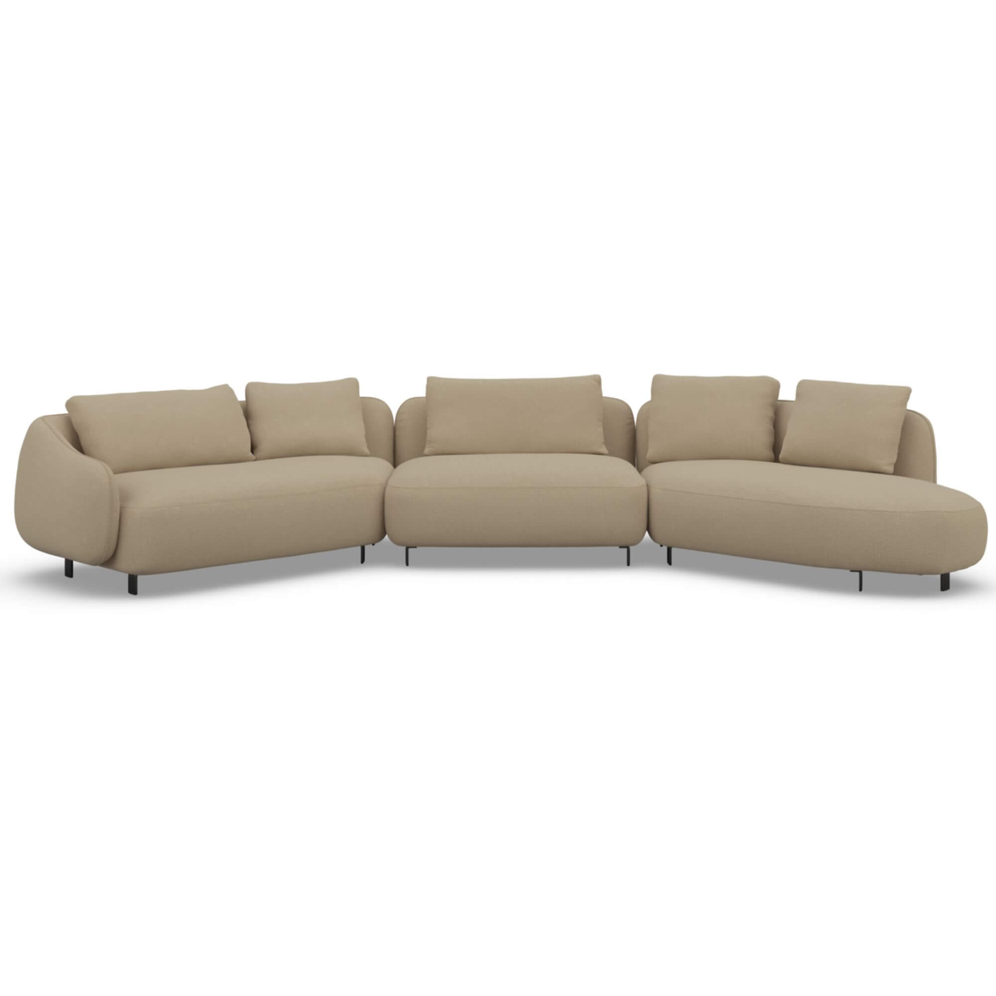 canapé orca - l 470 cm - makalu beige - furninova 5 canapé orca - l 470 cm - makalu beige - furninova – image 5